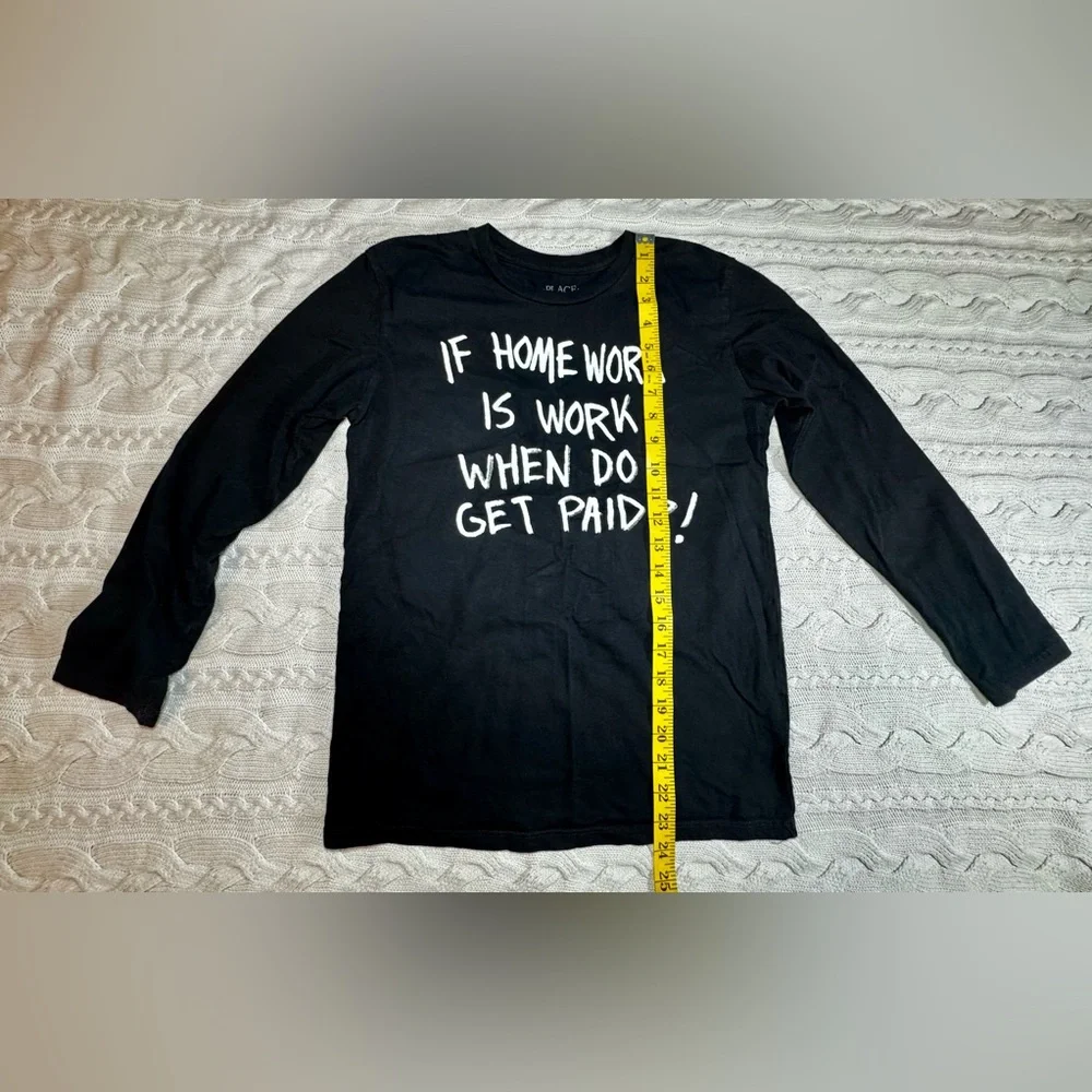 Kid’s Black Long Sleeve Funny Graphic Tee #1592